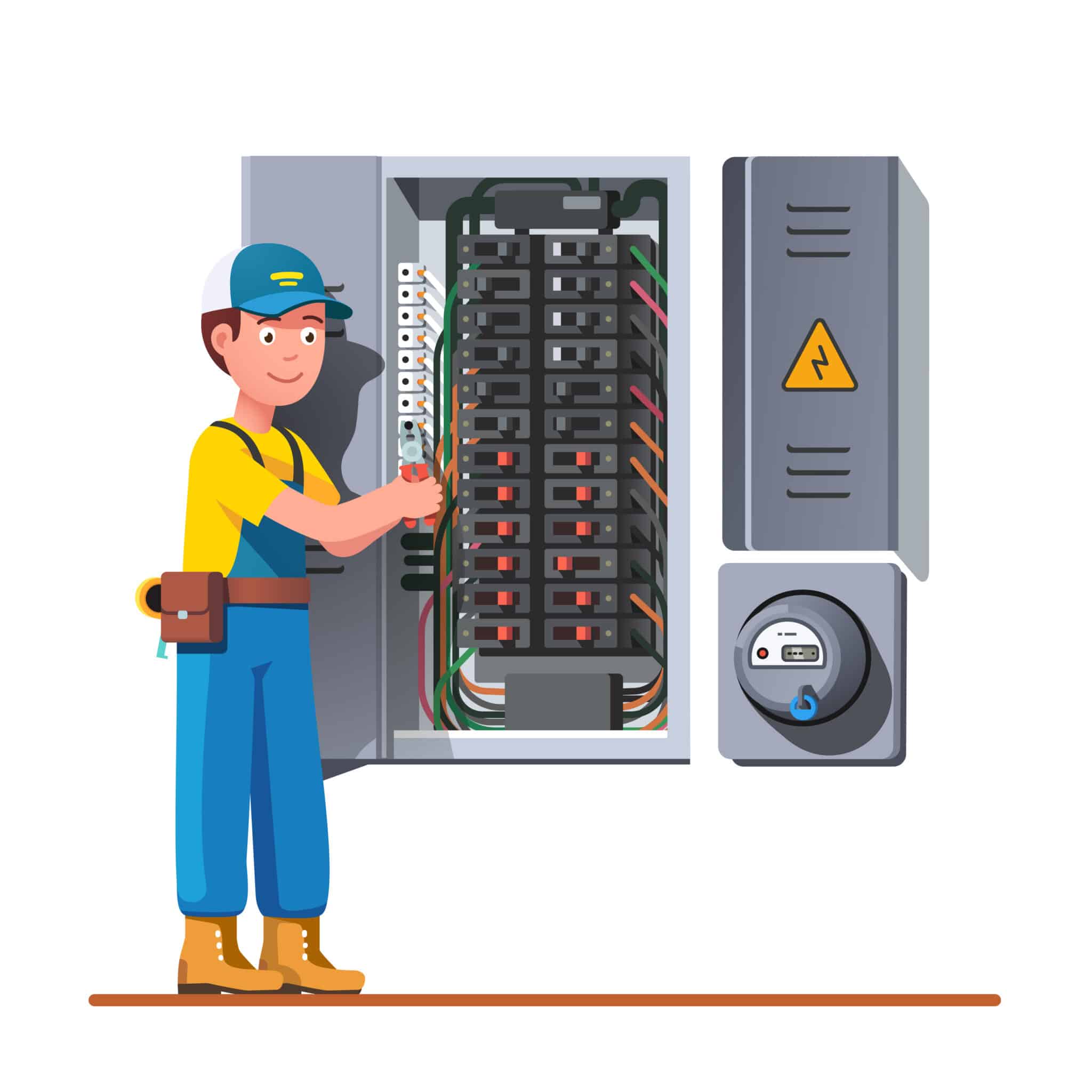 Experienced electrician specializing in the installation and maintenance of smart electrical panels.