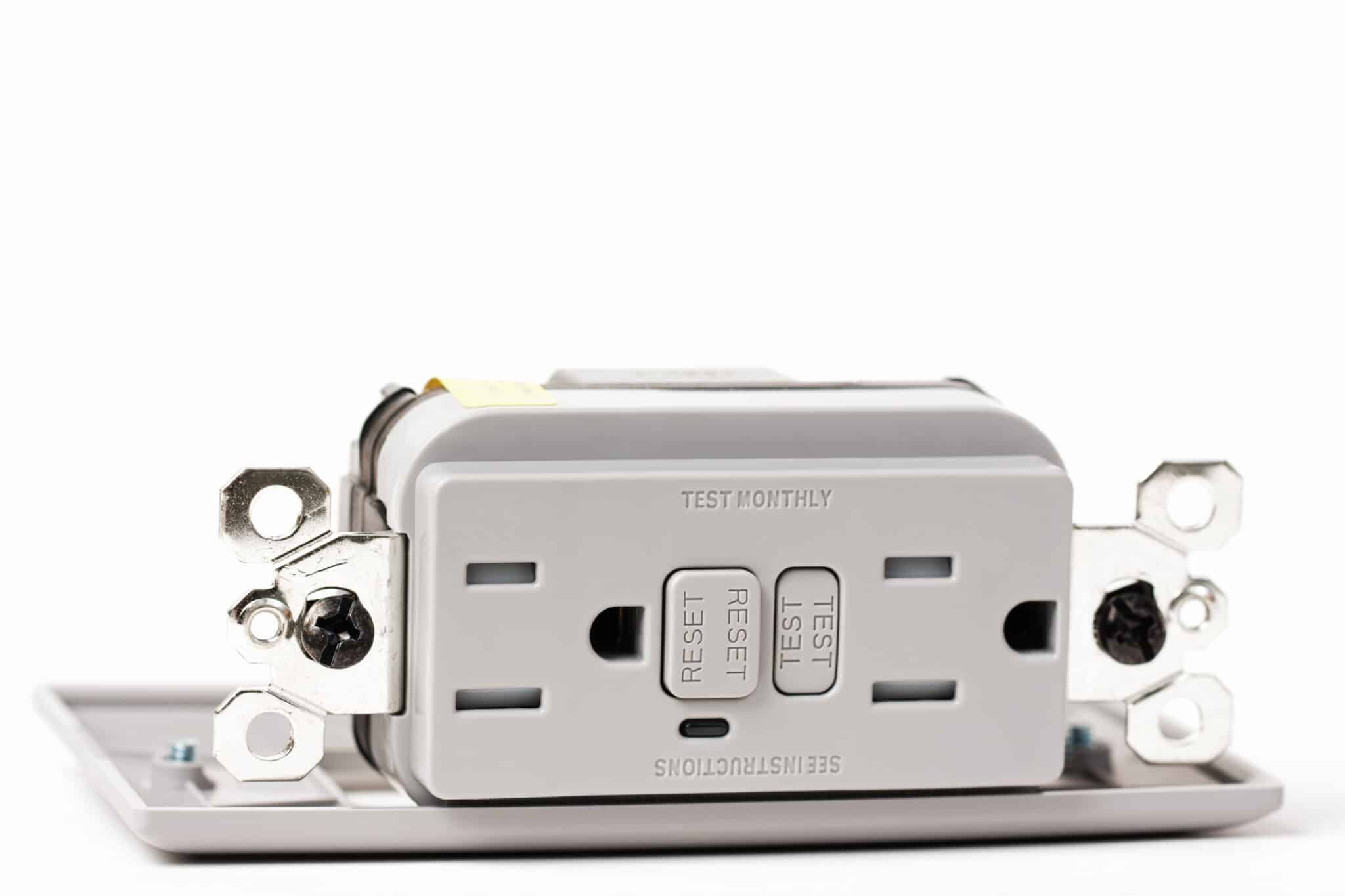 A new GFCI tamper-resistant electrical outlet.