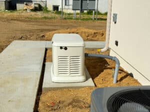 Natural gas powered generators near home can provide emergency power.